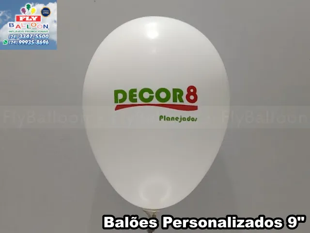 Bexigas customizadas com logomarca para Decor 8 Planejados