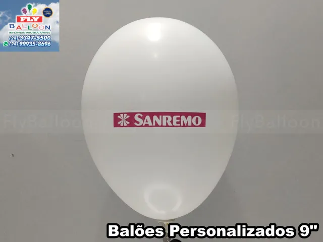 Bexigas customizadas com logomarca para Sanremo